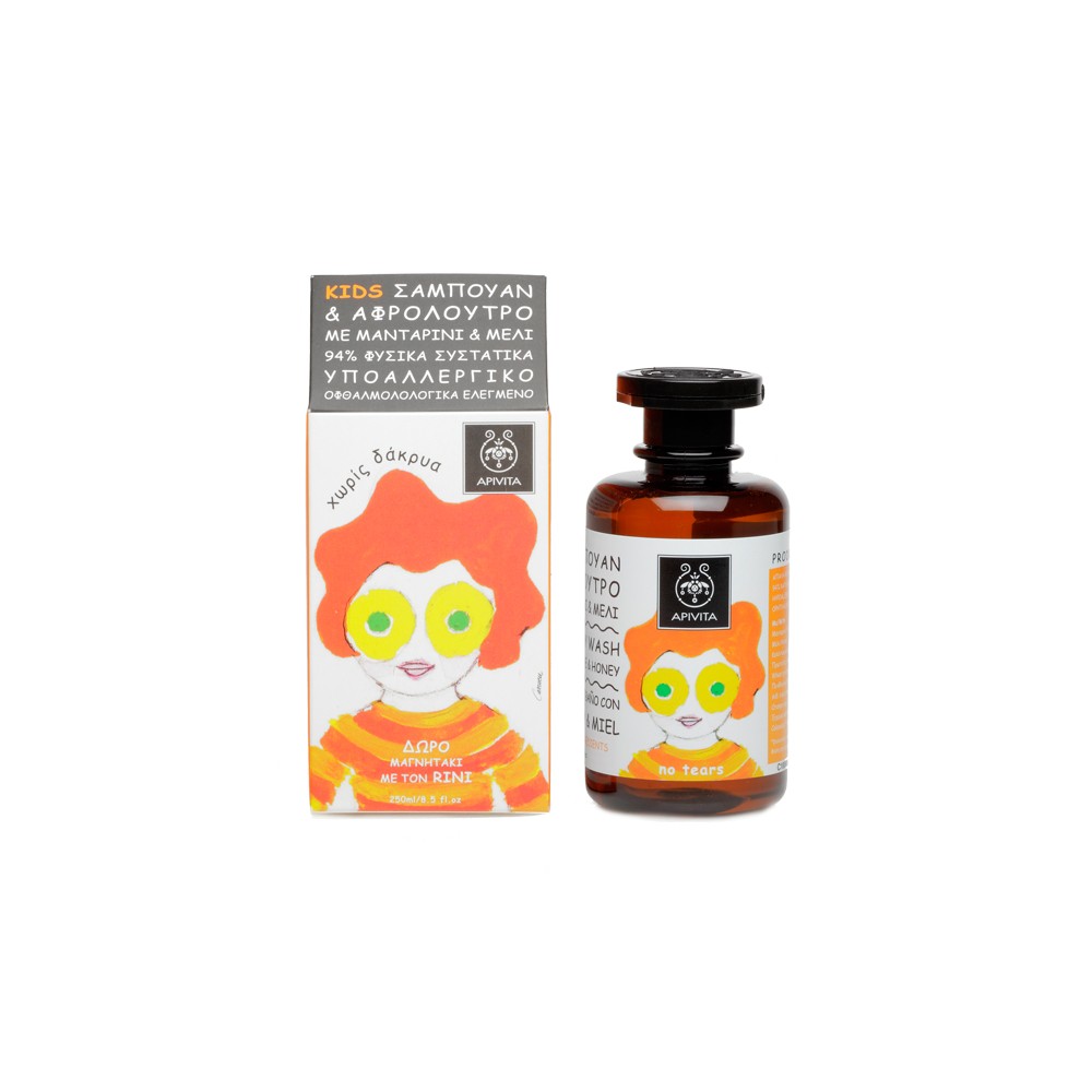 APIVITA - KIDS Hair & Body Wash with honey & tangerine