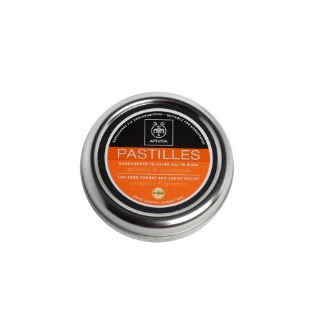 APIVITA - PASTILLES Pastilles for Sore Throat and Cough Relief with liquorice & propolis 45g