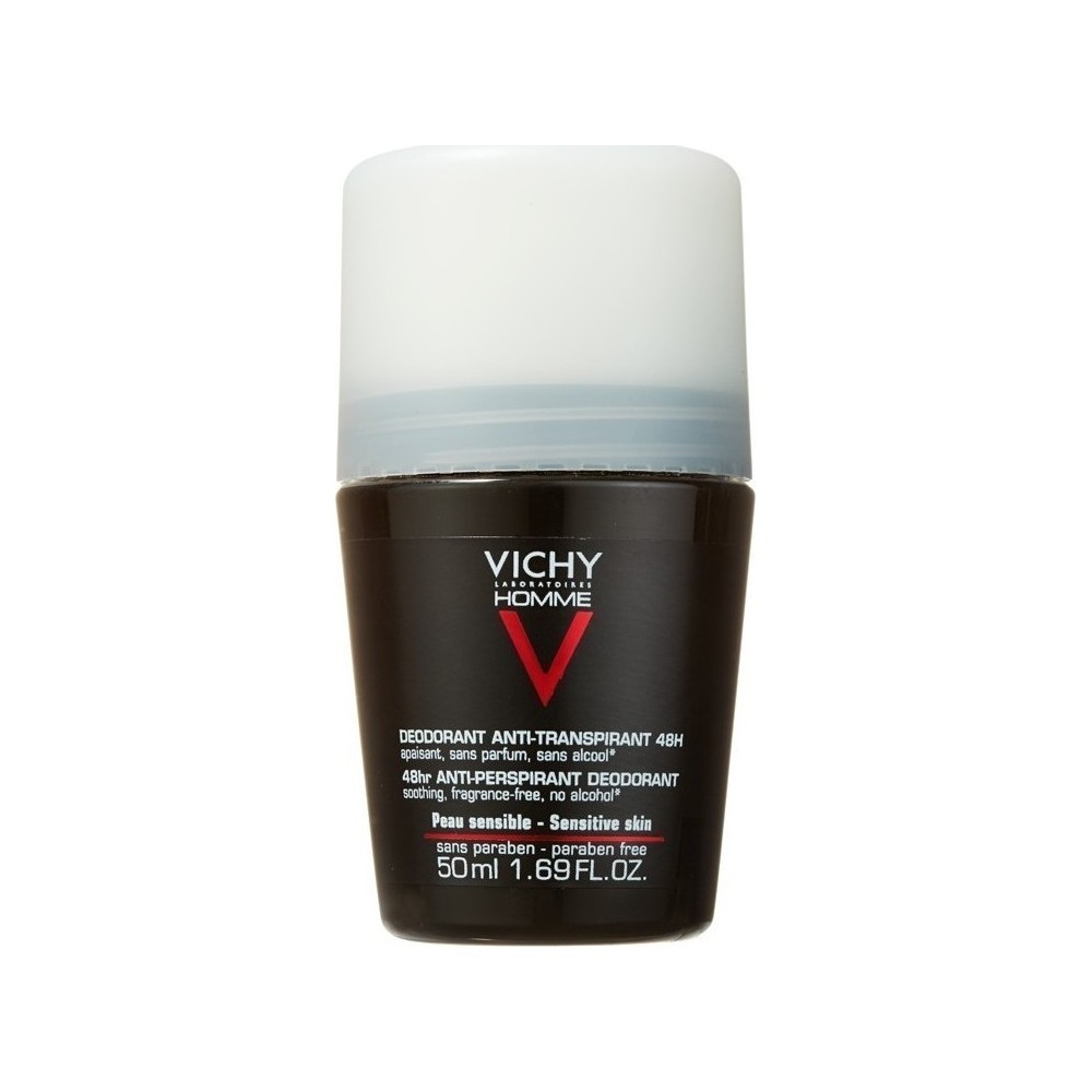 Vichy Homme Deodorant 48h Αποσμητικό Roll-On κατά του Ιδρώτα 50ml