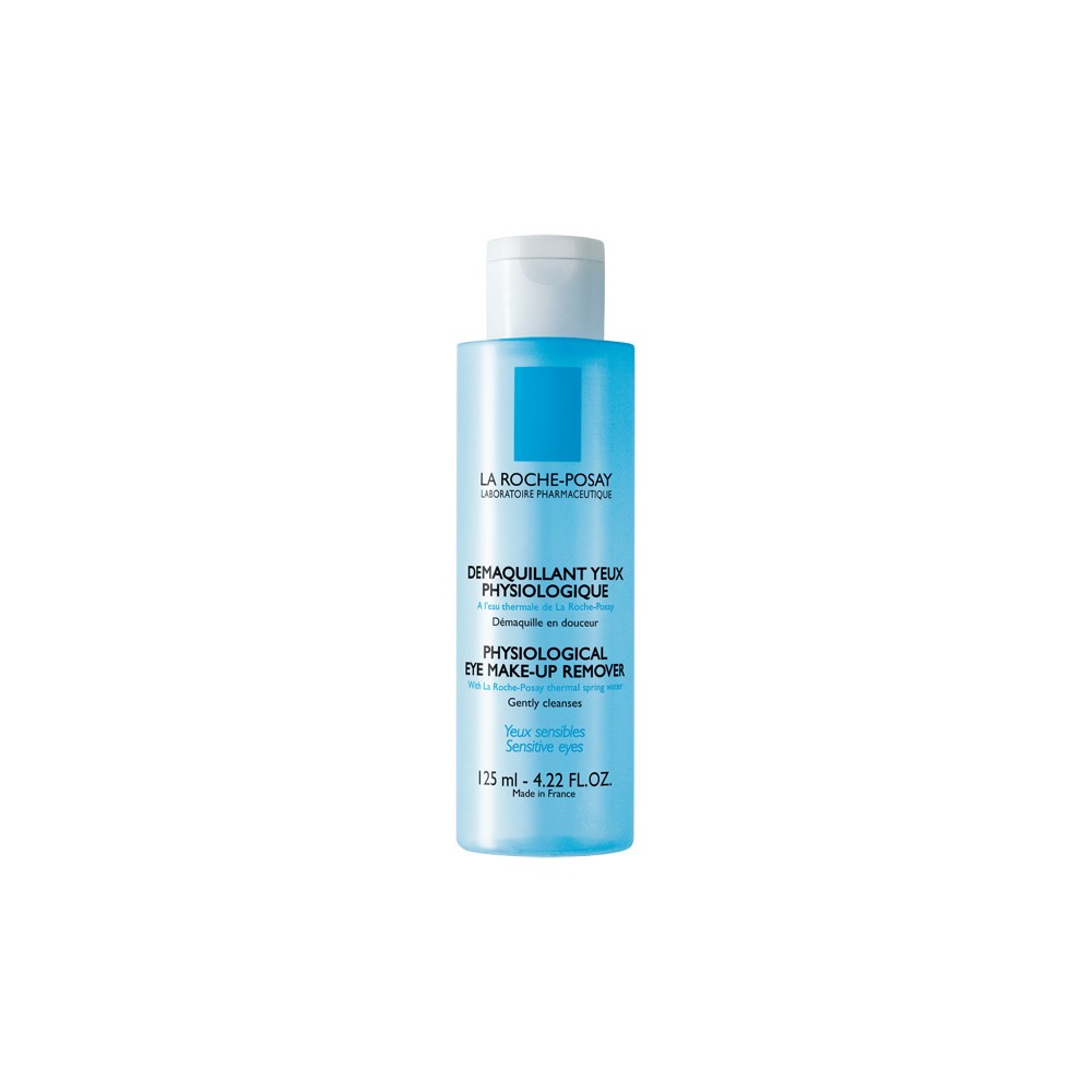 LA ROCHE POSAY - PHYSIOLOGICAL EYE MAKE-UP REMOVER Gentle, paraben-free make-up remover, Clear blue PP 125ml capsule bottle