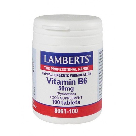 Lamberts - B-6 50Mg (Pyridoxine), 100Tabs
