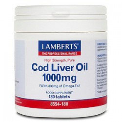 Lamberts - Cod Liver Oil 1000mg, 180 Caps