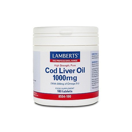 Lamberts - Cod Liver Oil 1000mg, 180 Caps