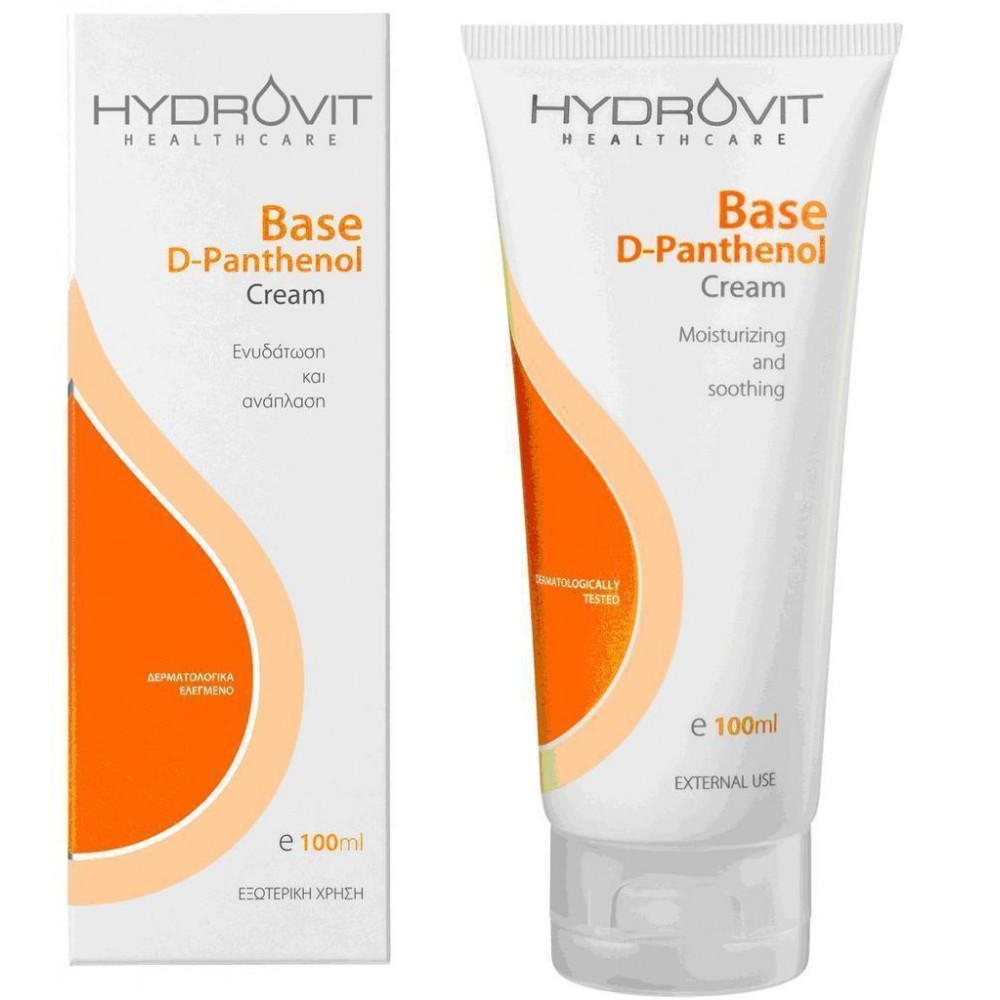 HYDROVIT Base D-Panthenol Cream Κρέμα για φροντίδα και ενυδάτωση της επιδερμίδας, 100ml