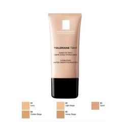 LA ROCHE POSAY - TOLERIANE TEINT HYDRATING WATER-CREAM FOUNDATION SPF 20, Tube 30ml (IN 5 COLORATIONS) - 01 IVORY