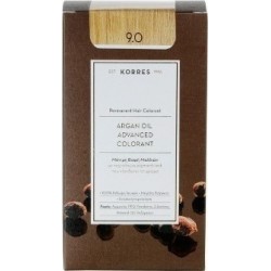 KORRES - Argan Oil Advanced Colorant Μόνιμη Βαφή Μαλλιών με τεχνολογία Pigment-Lock που κλειδώνει το χρώμα 50ml - 9.0 ΞΑΝΘΟ ΠΟΛΥ