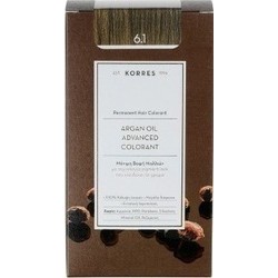 KORRES - Argan Oil Advanced Colorant Μόνιμη Βαφή Μαλλιών με τεχνολογία Pigment-Lock που κλειδώνει το χρώμα 50ml - 6.1 ΞΑΝΘΟ ΣΚΟΥ