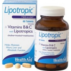 HEALTH AID - LIPOTROPIC TWO-A-DAY B & C VITAMINS 60 tabs