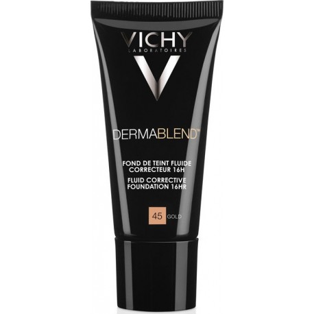 VICHY DERMABLEND CORRECTIVE FOUNDATION Corrects minor to moderate skin imperfections. Available in 5 shades. - GOLD