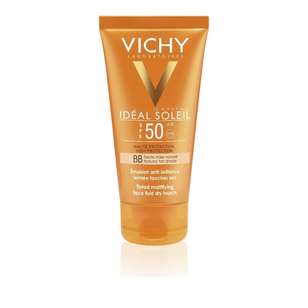 Vichy Ideal Soleil BB Tinted Dry Touch Αντηλιακή Κρέμα με Χρώμα και Ματ Αποτέλεσμα SPF50 50ml