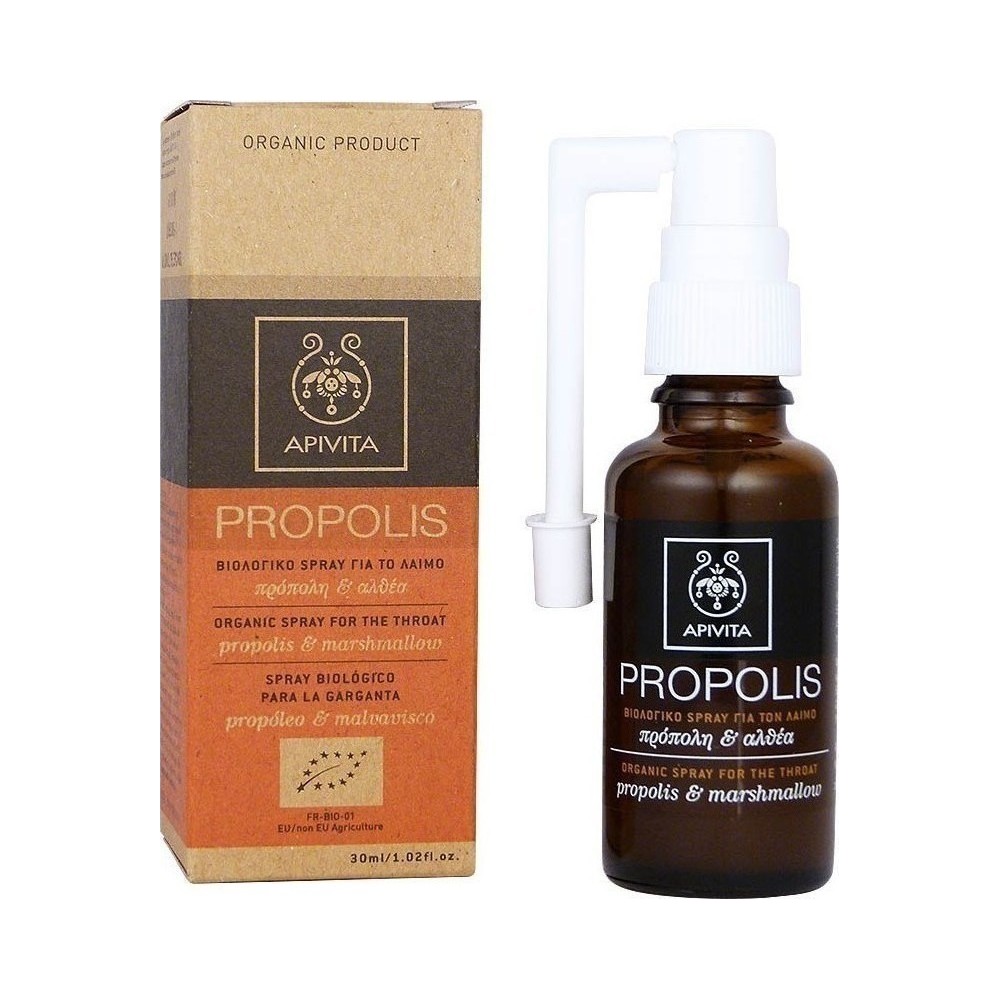 APIVITA - PROPOLIS Organic Spray for the Throat with marshmallow & propolis 30ml