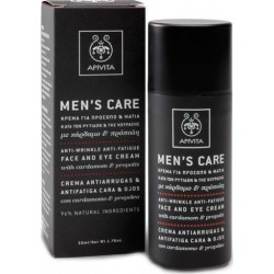 APIVITA - MENS CARE Anti-Wrinkle, Anti-Fatigue Face and Eye Cream with cardamom & propolis 50ml