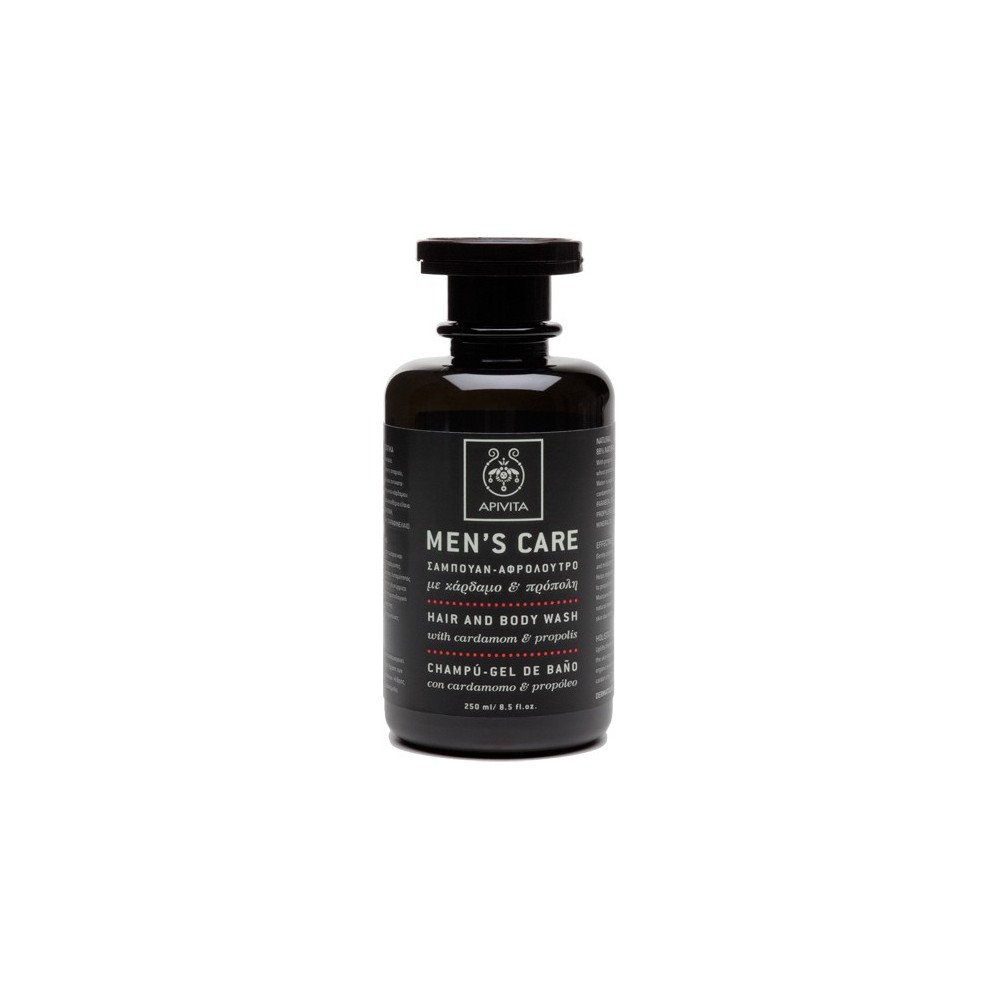 APIVITA - MENS CARE Hair and Body Wash with cardamom & propolis 250ml APIVITA - MENS CARE Hair and Body Wash with cardamom & propolis 250ml