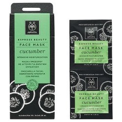 Apivita Express Beauty Μάσκα Εντατικής Ενυδάτωσης με Αγγούρι 2x8ml