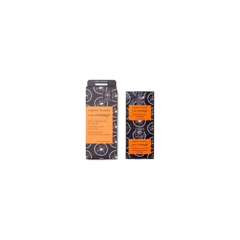 APIVITA - EXPRESS BEAUTY Revitalizing Mask with orange 2x8ml