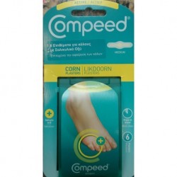 Compeed Active Μεσαία Επιθέματα για την Αφαίρεση των Κάλων με Συλικυλικό οξύ 6Τμχ