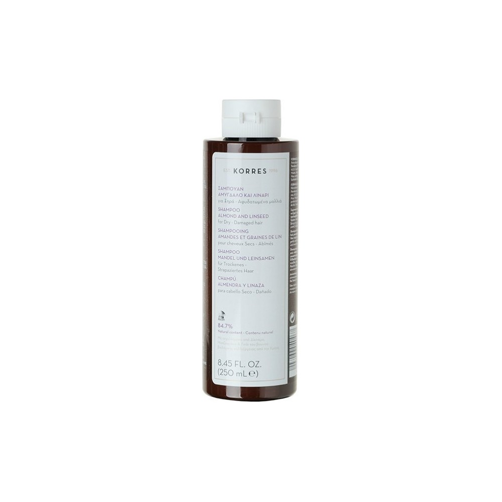 KORRES - ALMOND & LINSEED SHAMPOO  For dry/damaged hair, 250ML