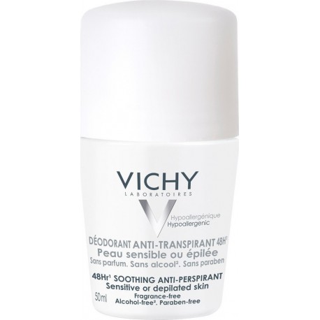 Vichy Deodorant Αποσμητικό Roll-On για Ευαίσθητες Επιδερμίδες