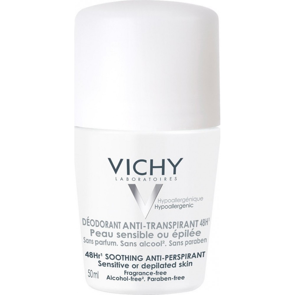 VICHY DEODORANT 48-HOUR ANTI-PERSPIRANT TREATMENT – SENSITIVE OR DEPILATED SKIN VICHY DEODORANT 48-HOUR ANTI-PERSPIRANT TREATMENT – SENSITIVE OR DEPILATED SKIN