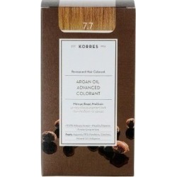KORRES - Argan Oil Advanced Colorant Μόνιμη Βαφή Μαλλιών με τεχνολογία Pigment-Lock που κλειδώνει το χρώμα 50ml - 7.7 ΜΟΚΑ