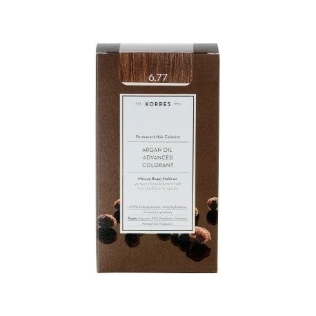 KORRES - Argan Oil Advanced Colorant Μόνιμη Βαφή Μαλλιών με τεχνολογία Pigment-Lock που κλειδώνει το χρώμα 50ml - 6.77 ΠΡΑΛΙΝΑ