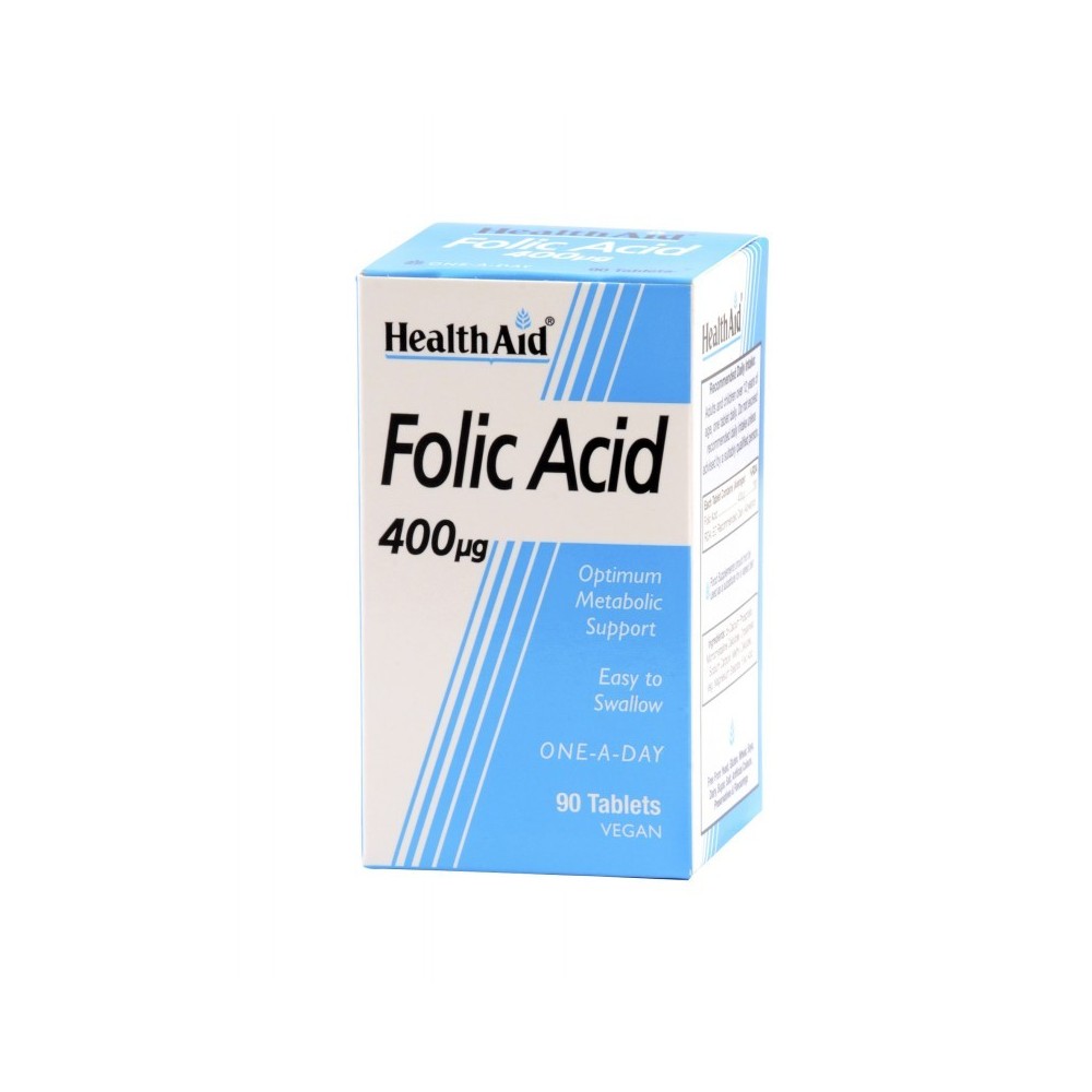 HEALTH AID - Folic Acid 400mcg, 90 Tablets