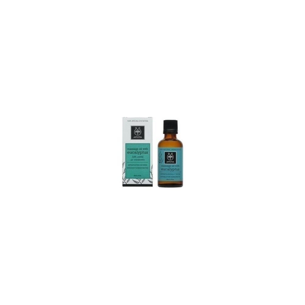 Apivita Massage Oil Eucalyptus (50ml) - Λάδι Μασάζ με Ευκάλυπτο