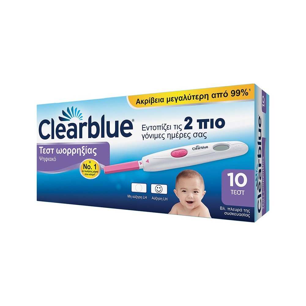 Clearblue Ψηφιακό Τεστ Ωορρηξίας 10τμχ Clearblue Ψηφιακό Τεστ Ωορρηξίας 10τμχ