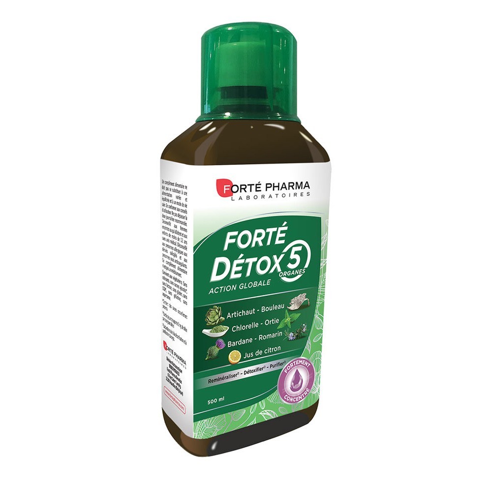 Forte Pharma Forte Detox 5 Organes Συμπλήρωμα Διατροφής με Συνολική Δράση σε 5 όργανα 500ml