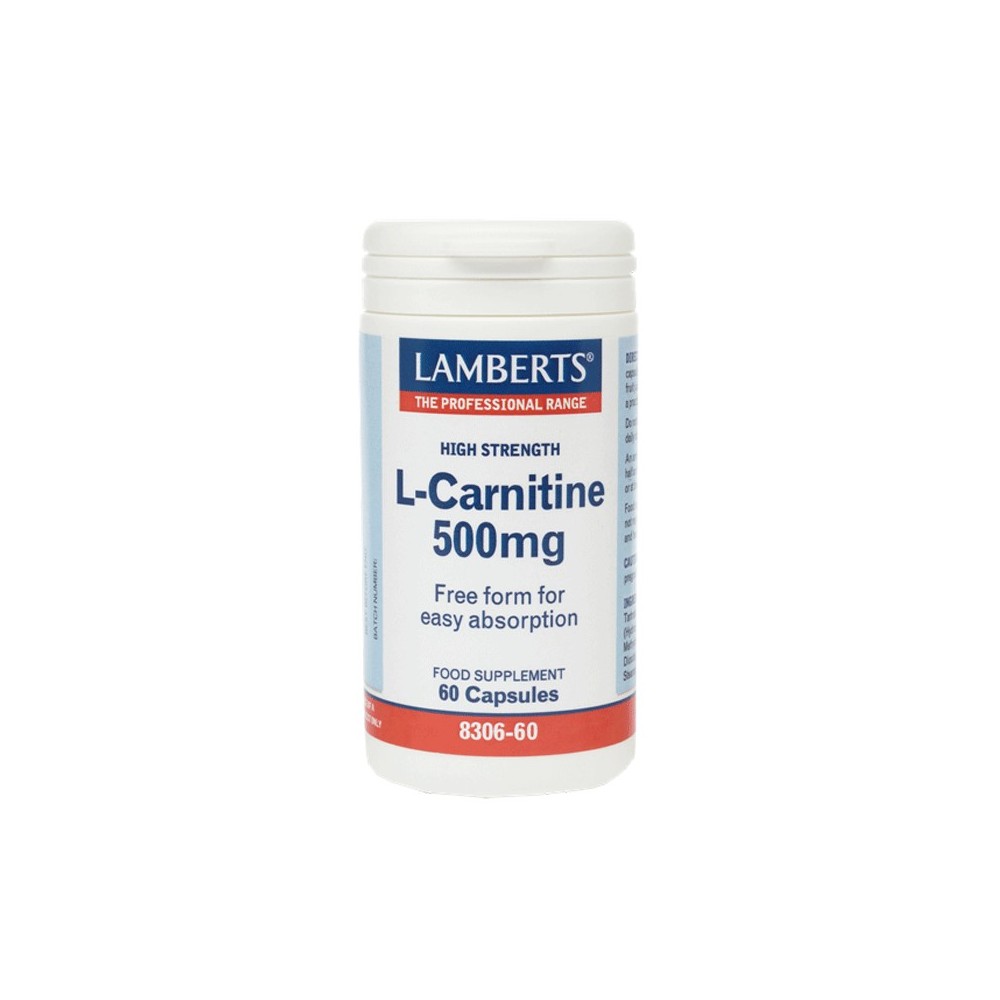 Lamberts - L-Carnitine 500mg New Higher Strength, 60 Caps