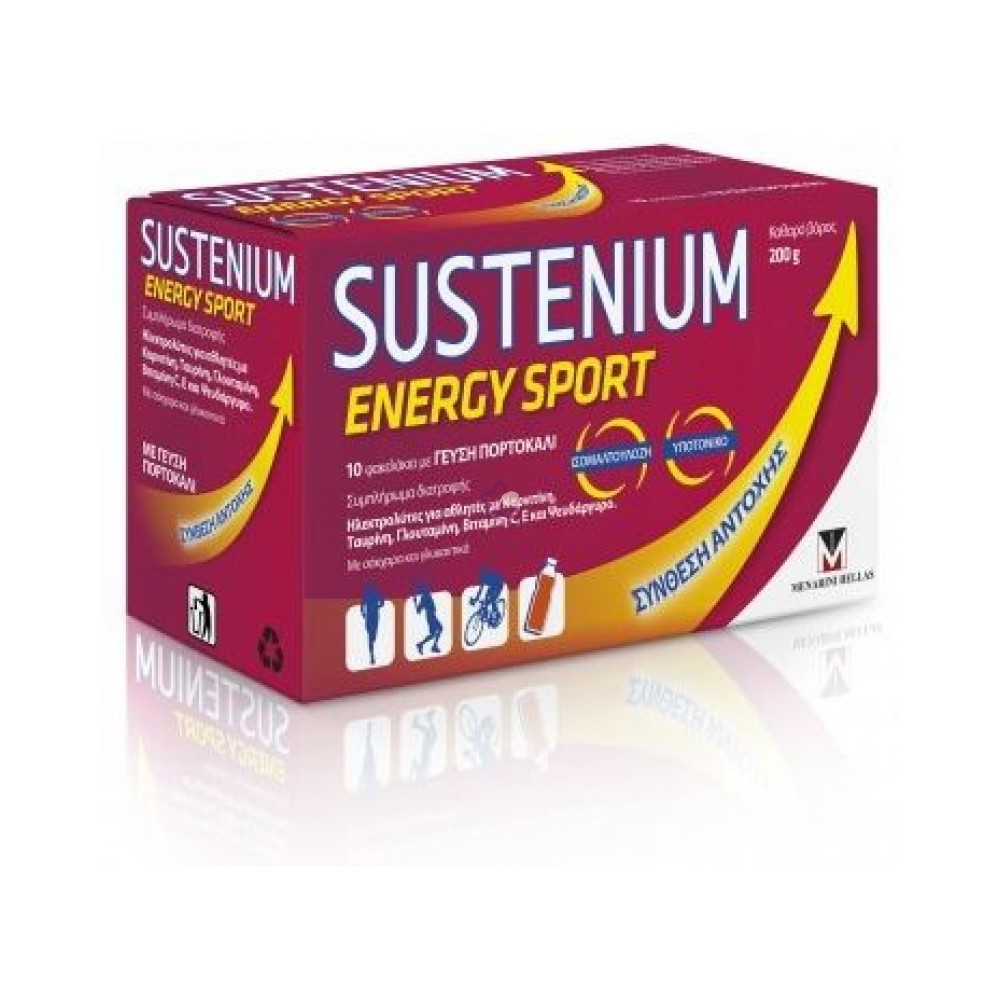 Sustenium Energy Sports με Γεύση Πορτοκάλι 12 φακελάκια