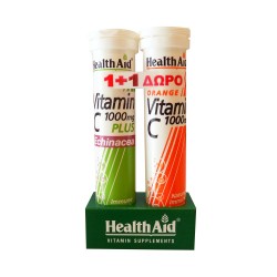 Health Aid Vitamin C 1000mg Plus Echinacea 20 αναβράζοντα δισκία & Vitamin C 1000mg 20 αναβράζοντα δισκία
