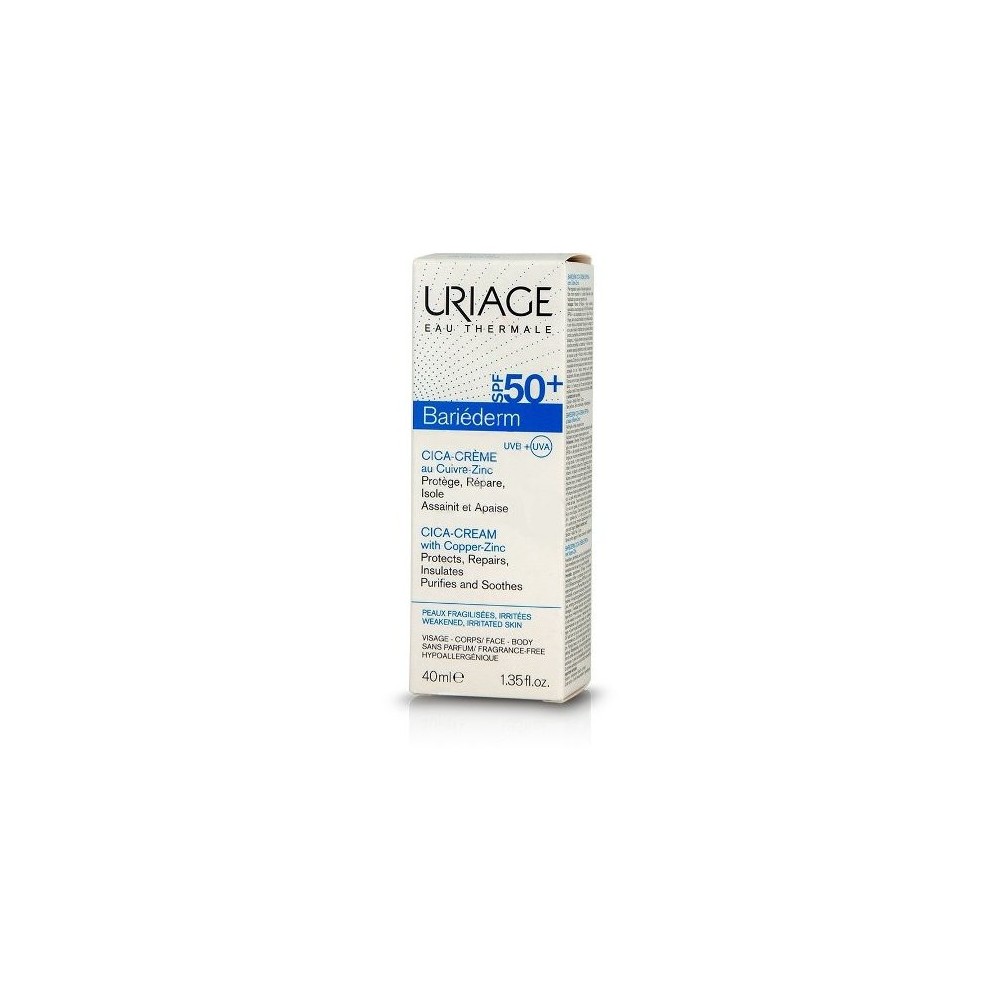 Uriage Bariederm Cica-Cream with Copper-Zinc Spf50+ 40ml Uriage Bariederm Cica-Cream with Copper-Zinc Spf50+ 40ml