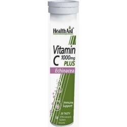 Health Aid Vitamin C 1000mg Plus Echinacea 20 αναβράζοντα δισκία με Γεύση Λεμόνι