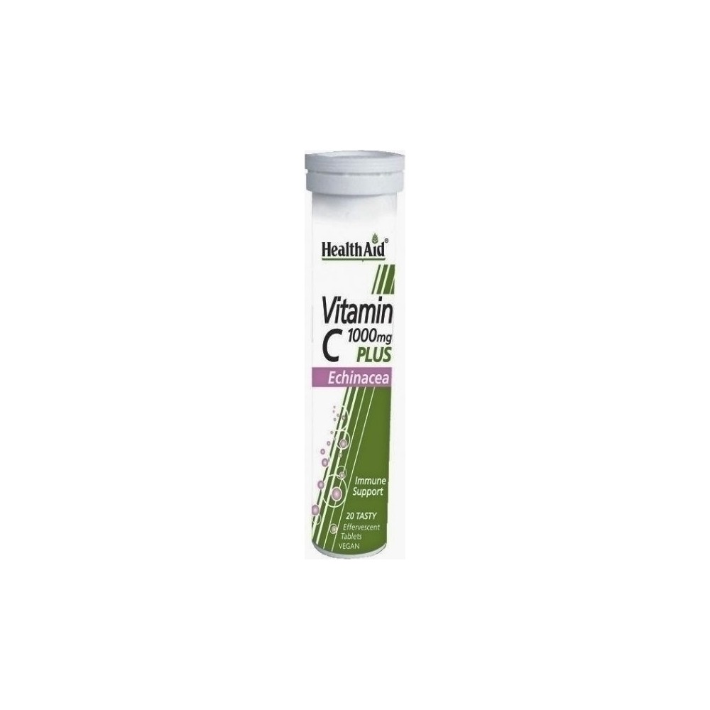 Health Aid Vitamin C 1000mg Plus Echinacea 20 αναβράζοντα δισκία με Γεύση Λεμόνι