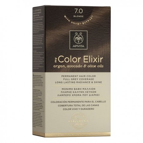 Apivita My Color Elixir Μόνιμη Βαφή Μαλλιών  Ξανθό 7.0  1τμχ