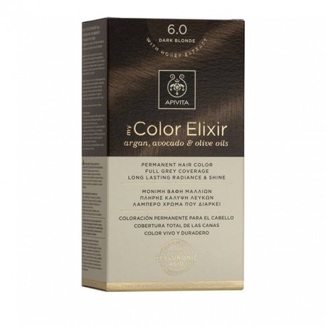 Apivita My Color Elixir Μόνιμη Βαφή Μαλλιών  Ξανθό Σκούρο 6.0  1τμχ