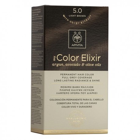Apivita My Color Elixir Μόνιμη Βαφή Μαλλιών  Καστανό Ανοιχτό 5.0  1τμχ