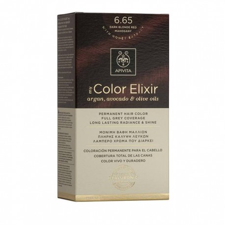 Apivita My Color Elixir Μόνιμη Βαφή Μαλλιών  Έντονο Κόκκινο 6.65  1τμχ