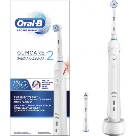 Oral-B Professional Gumcare 2 Ηλεκτρική Οδοντόβουρτσα για Ευαίσθητα Ούλα με Ορατό Αισθητήρα Πίεσης