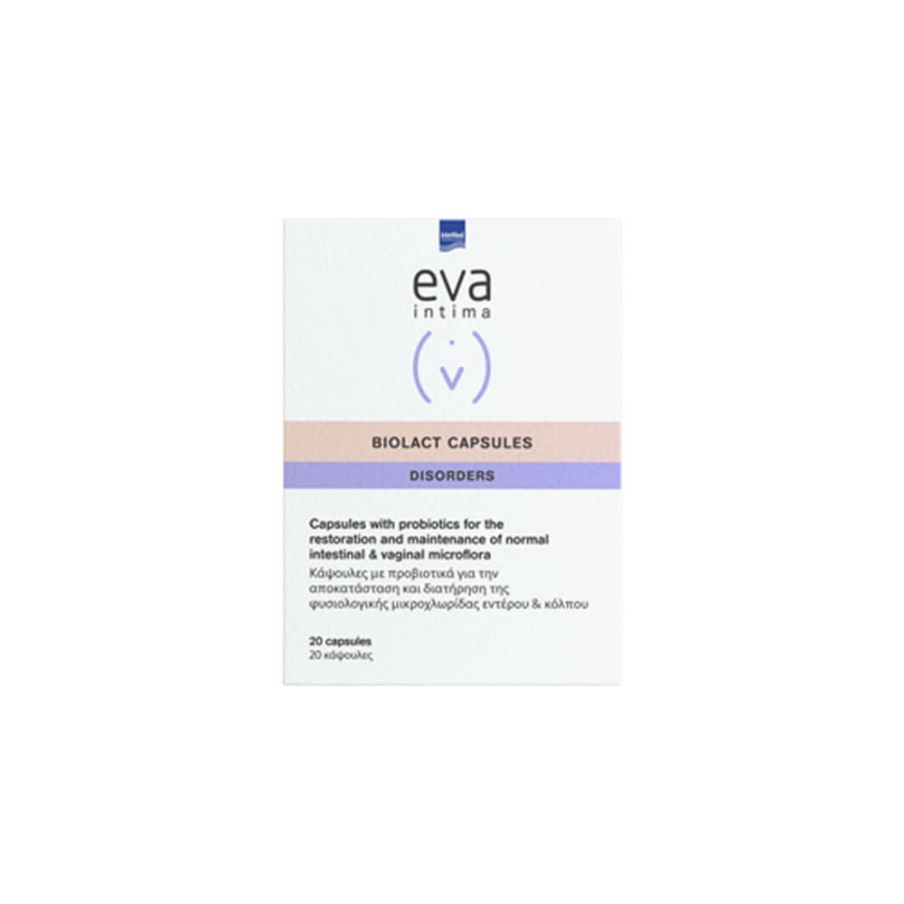 Intermed Eva Intima Biolact Capsules Προβιοτικά για την Εντερική & Κολπική Χλωρίδα 20caps