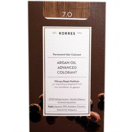 KORRES - Argan Oil Advanced Colorant Μόνιμη Βαφή Μαλλιών με τεχνολογία Pigment-Lock που κλειδώνει το χρώμα 50ml - 10.0 ΞΑΝΘΟ ΠΛΑ