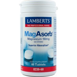 Lamberts MagAsorb 150mg Μαγνήσιο Υψηλής Απορρόφησης 60tabs