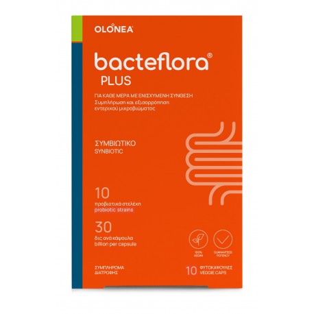 Bacteflora Plus συνδυασμός Προβιοτικών & Πρεβιοτικών για την Εντερική Ισορροπία 10caps