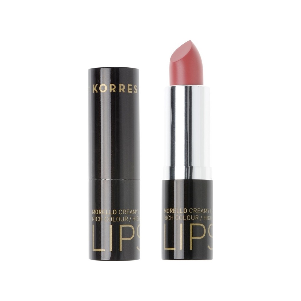 Korres Morello Creamy Lipstick 16 Blushed Pink Κρεμώδες Κραγιόν για έντονο γεμάτο χρώμα μεγάλης διάρκειας