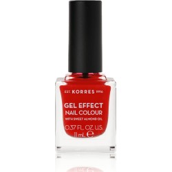 Korres Gel Effect Gloss Βερνίκι Νυχιών Μακράς Διαρκείας Κοραλί 48 Coral Red 11ml