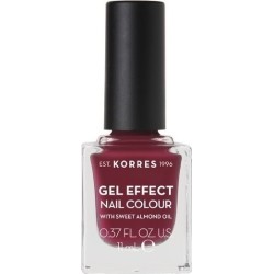 Korres Gel Effect Gloss Βερνίκι Νυχιών Μακράς Διαρκείας Κόκκινο 74 Berry Addict 11ml