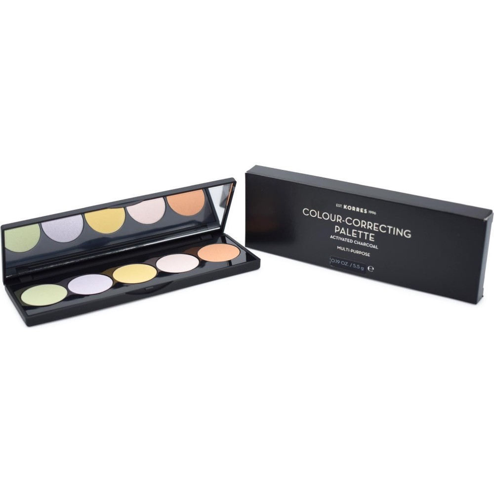 Korres Colour-Correcting Palette Activated Charcoal Multi-Purpose Παλετα Διορθωσης Χρωματος 5.5gr