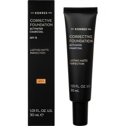Korres Corrective Foundation SPF15 Activated Charcoal ACF4 Διορθωτικό Make-up ACF4 με Ενεργό Άνθρακα 30ml