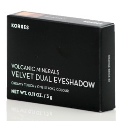 Korres Volcanic Minerals Velvet Dual Παλέτα με Σκιές Ματιών σε Στερεή Μορφή Orange Brick 22